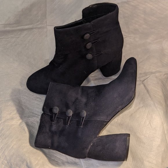 Nine West Blue Suede Ancle Boots - Picture 2 of 3